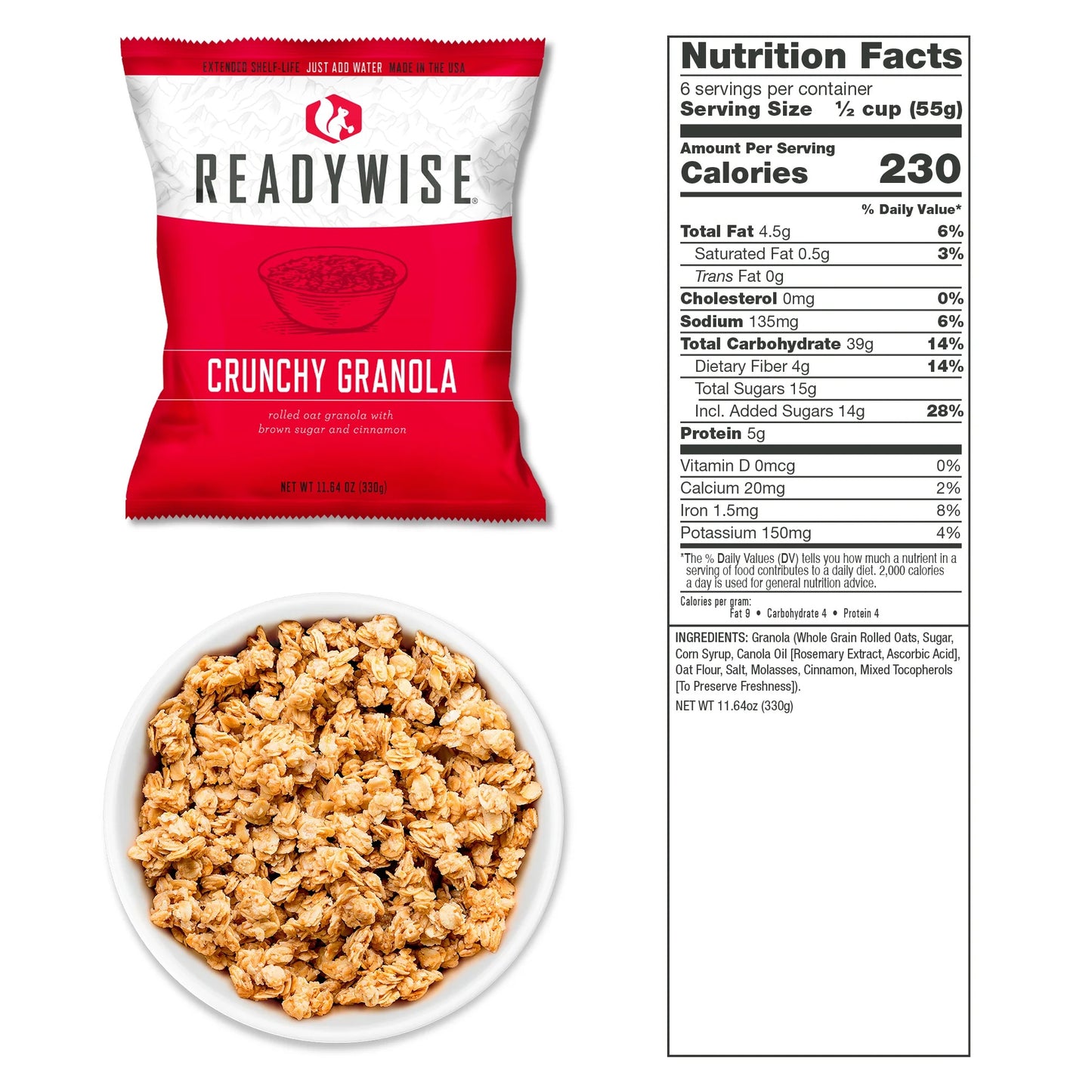 Emergency Food Supply Breakfast Bucket (120 Servings) - 25 Year Shelf Life