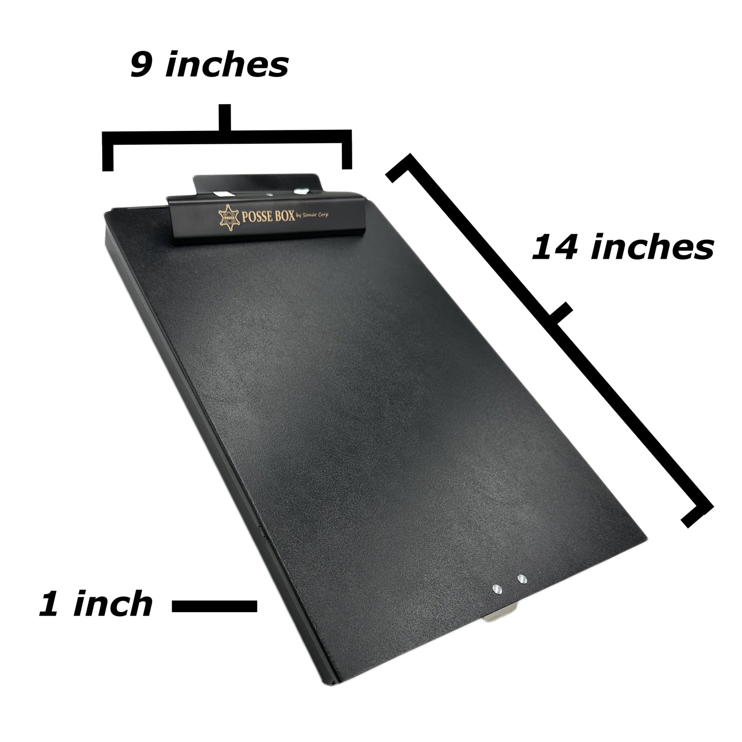 Posse Box Bottom-Opening Single Compartment Clipboard - PJ-32D-BV - 14″ x 9″ x 1″