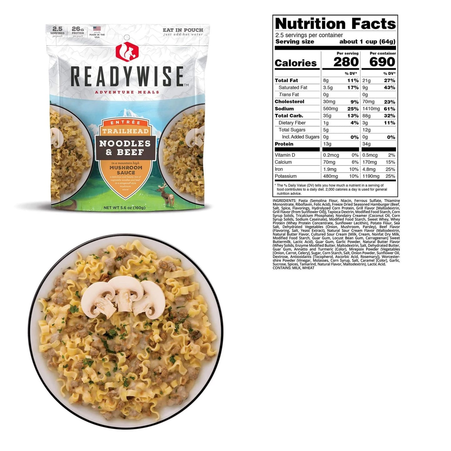 2-Day Emergency Food Supply Adventure Ready Grab Bag (23 Servings) - Up to 15 Years Shelf Life
