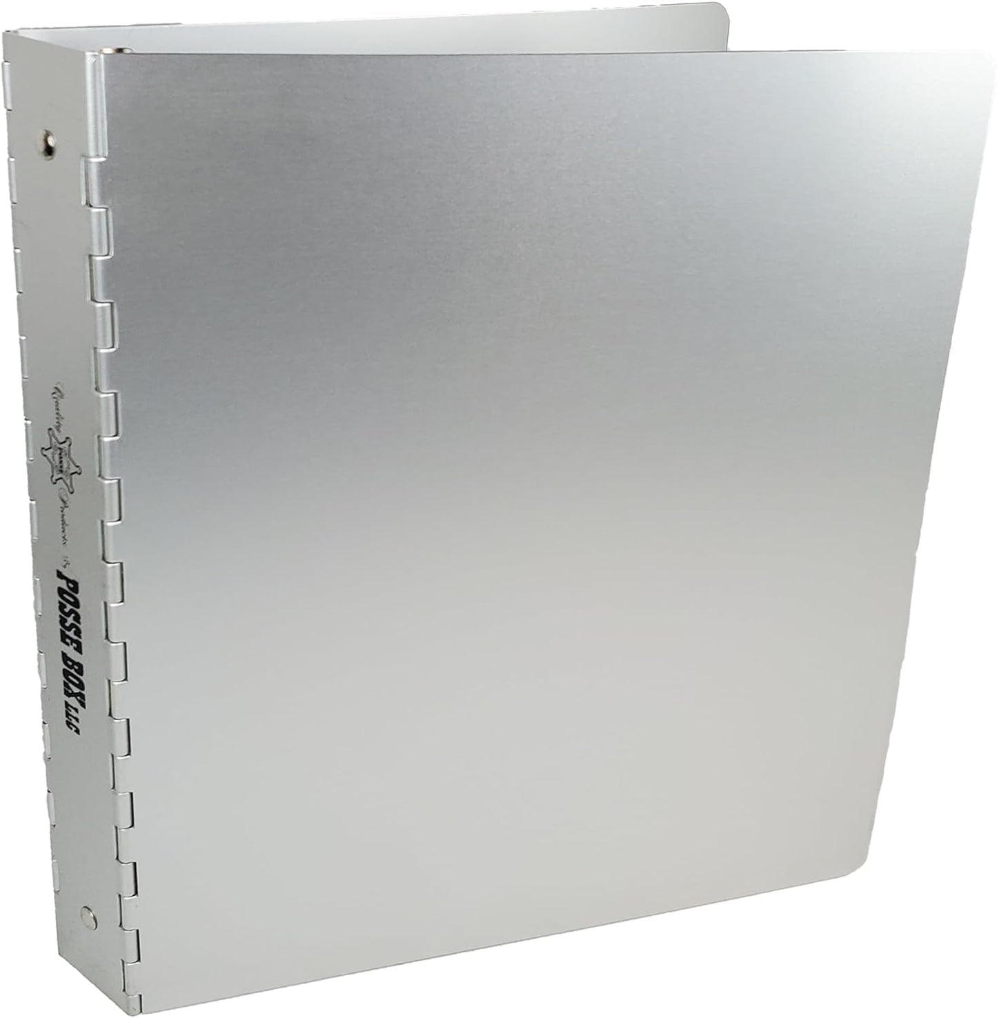 Posse Box 3-Ring, Clear Anodized, 1-inch Binder Storage Organizer (RD-27-CA) - 11-5/8" x 12-1/8" x 3-3/8"