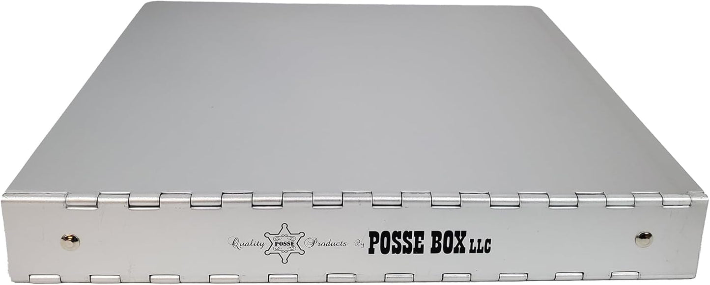 Posse Box 3-Ring, Clear Anodized, 1-inch Binder Storage Organizer (RD-27-CA) - 11-5/8" x 12-1/8" x 3-3/8"