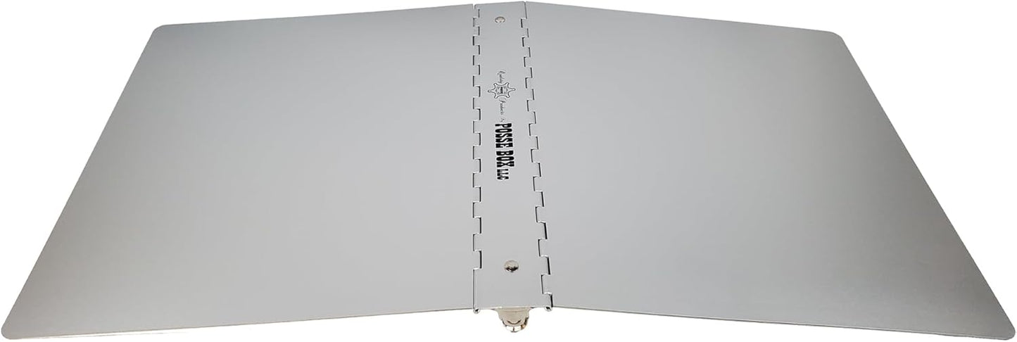Posse Box 3-Ring, Clear Anodized, 1-inch Binder Storage Organizer (RD-27-CA) - 11-5/8" x 12-1/8" x 3-3/8"