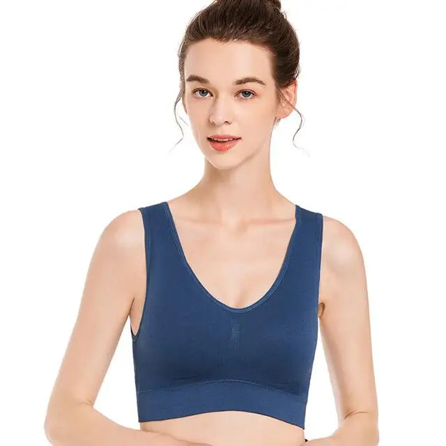 Wireless Plus Size Bra S-7XL - Seamless Yoga Fit