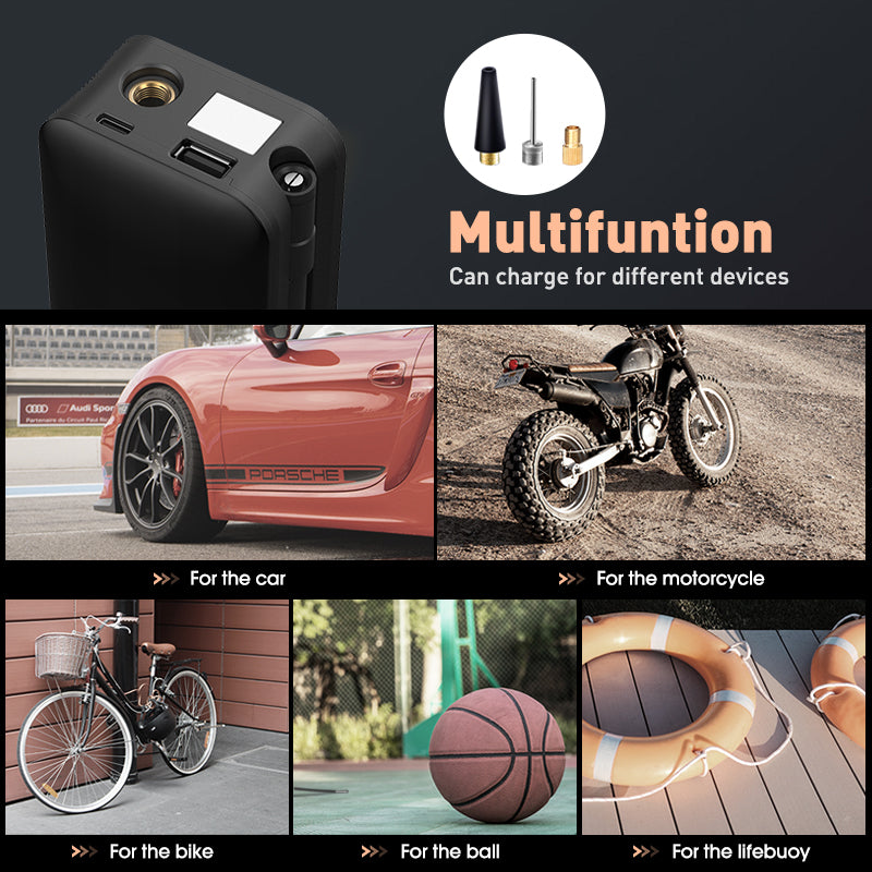 Cordless Tire Inflator: Rechargeable Air Pump