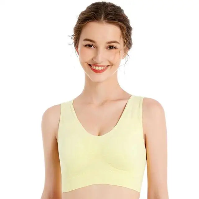 Wireless Plus Size Bra S-7XL - Seamless Yoga Fit