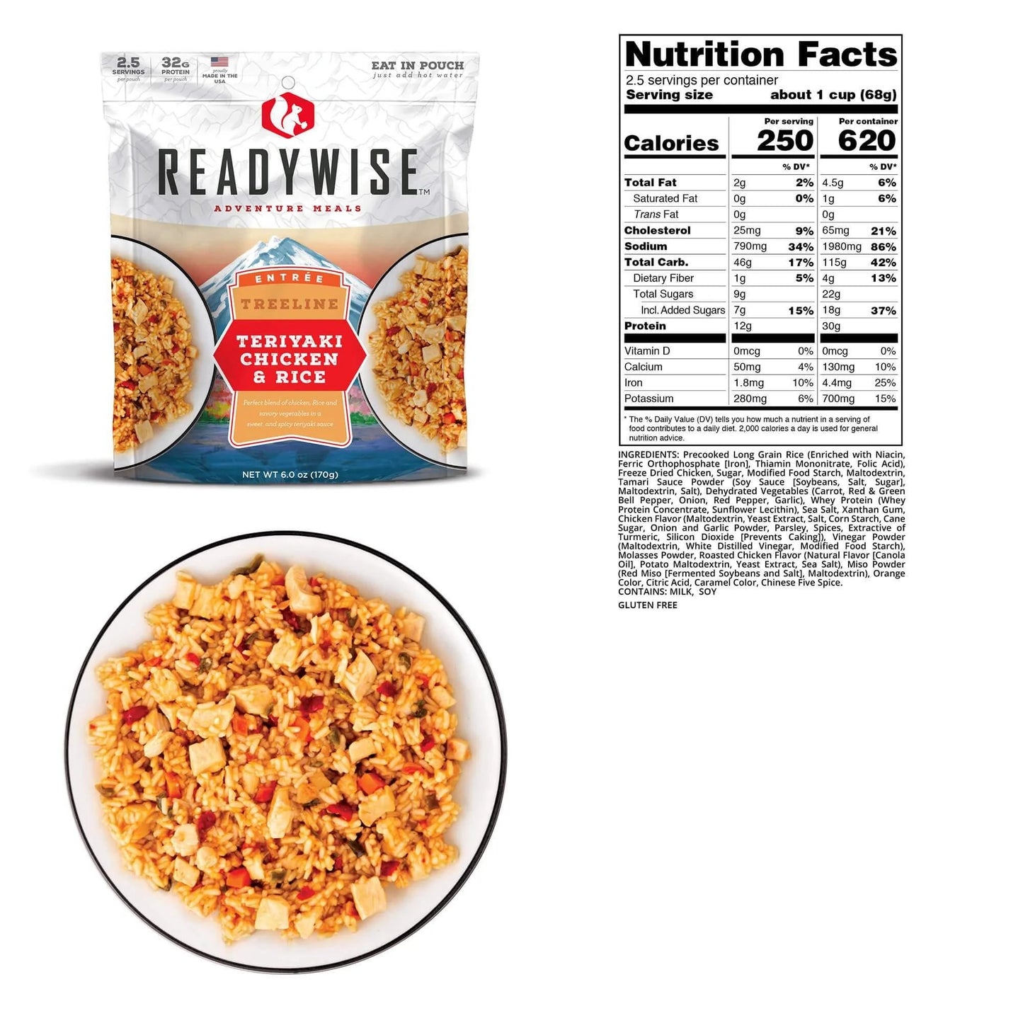 2-Day Emergency Food Supply Adventure Ready Grab Bag (23 Servings) - Up to 15 Years Shelf Life