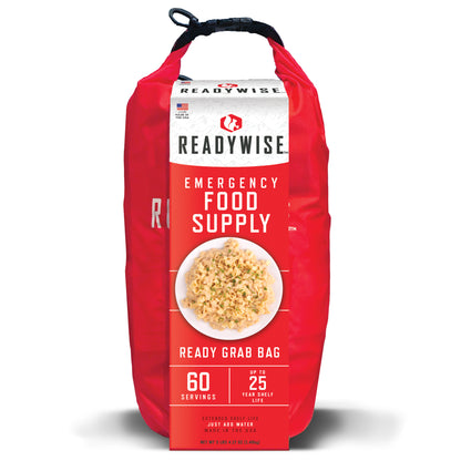 7-Day Emergency Food Supply Ready Grab Bag (60 Servings) - 25 Year Shelf Life