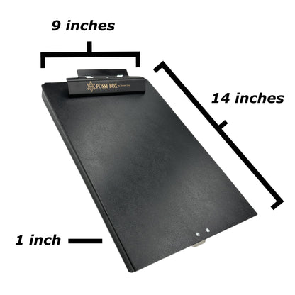Posse Box Bottom-Opening Single Compartment Clipboard - PJ-32D-BV - 14″ x 9″ x 1″