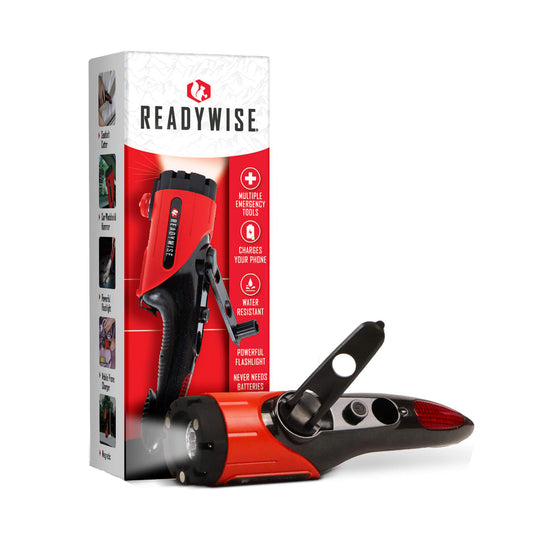 Multi-Functional Survival Flashlight - with Phone Charger, Glass Breaker, Seat Belt Cutter