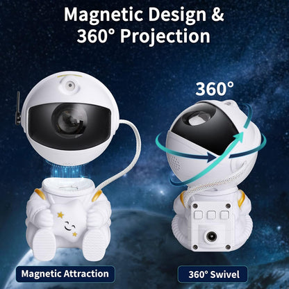 Starry Sky Projector Lamp: Astronaut LED Night Light Gift