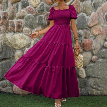Floral Boho Dress 2024: Wrap, Crew Neck, Short Sleeve