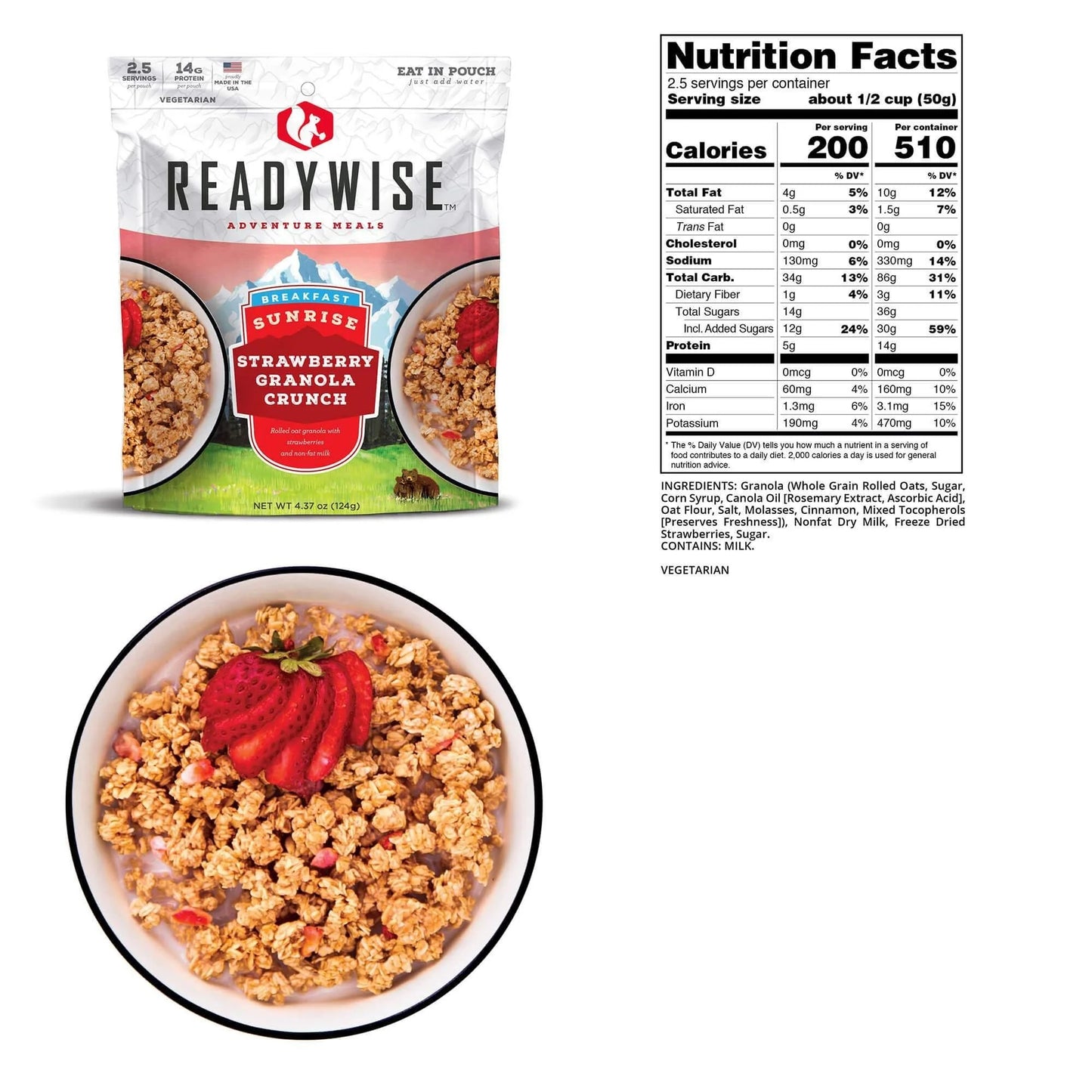 2-Day Emergency Food Supply Adventure Ready Grab Bag (23 Servings) - Up to 15 Years Shelf Life