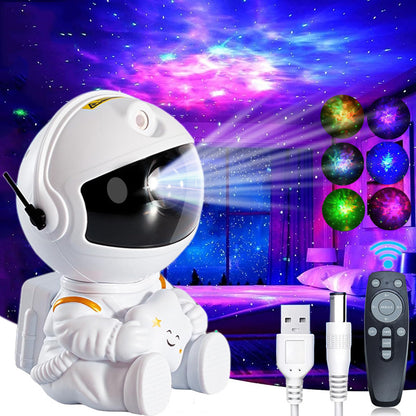 Starry Sky Projector Lamp: Astronaut LED Night Light Gift
